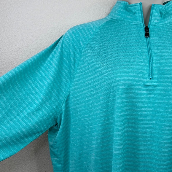 Croft & Barrow Performance Womens Aqua Mock Neck Wicking SweatShirt Top XXL NEW - Picture 4 of 10